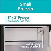 BLACK+DECKER Compact Refrigerator Energy Star Single Door Mini Fridge with Freezer