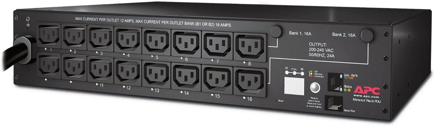 APC by Schneider Electric Rack PDU, Switched, 2U, 30A, 208V, (16)C13 - Switched - NEMA L6-30P - 16 x IEC 60320 C13