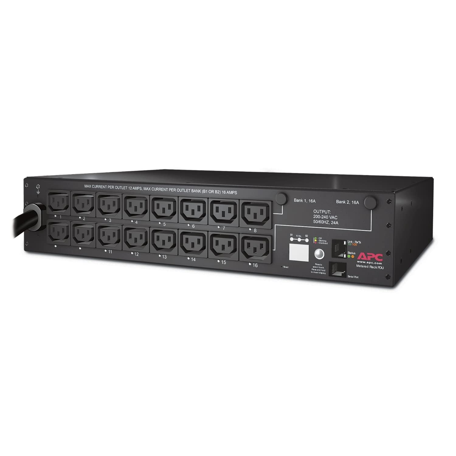 APC by Schneider Electric Rack PDU, Switched, 2U, 30A, 208V, (16)C13 - Switched - NEMA L6-30P - 16 x IEC 60320 C13