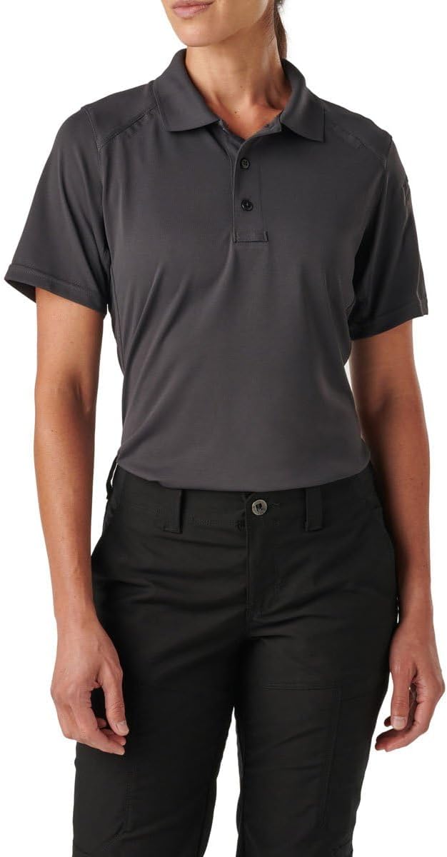 5.11 Tactical Women's Helios Short Sleeve Polo Shirt, Jersey Knit Polyester