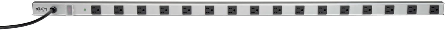 TRIPP LITE Power Strip Surge Protector, Metal Housing, 15 ft Cord