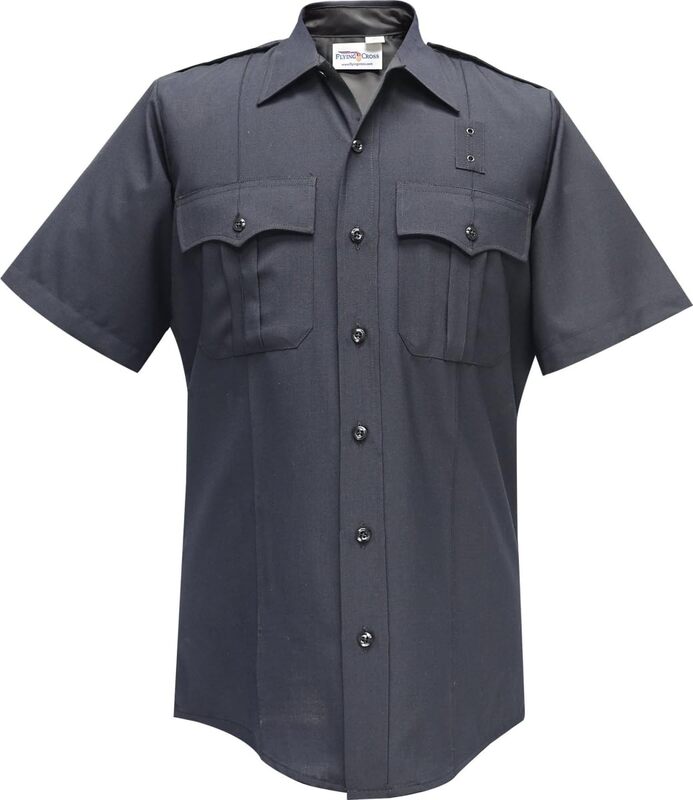 FLYING CROSS Justice Short Sleeve Shirt with Concealed Zipper