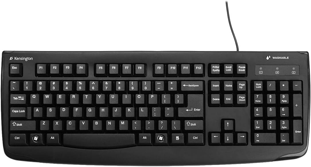 Kensington Pro Fit Washable Wired Keyboard and Mouse