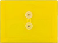 JAM PAPER Plastic Envelopes with Button & String Tie Closure - 12 Pack