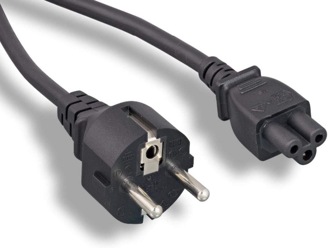 Monoprice Power Cord - 6 Feet - Black | 2-Prong, CEE 7/7 SCHUKO (Europe) to IEC 60320 C5, 18AWG, 10amps
