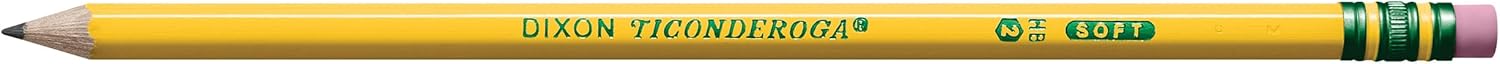 Ticonderoga Wood-Cased Pre-Sharpened #2 (HB) Pencils