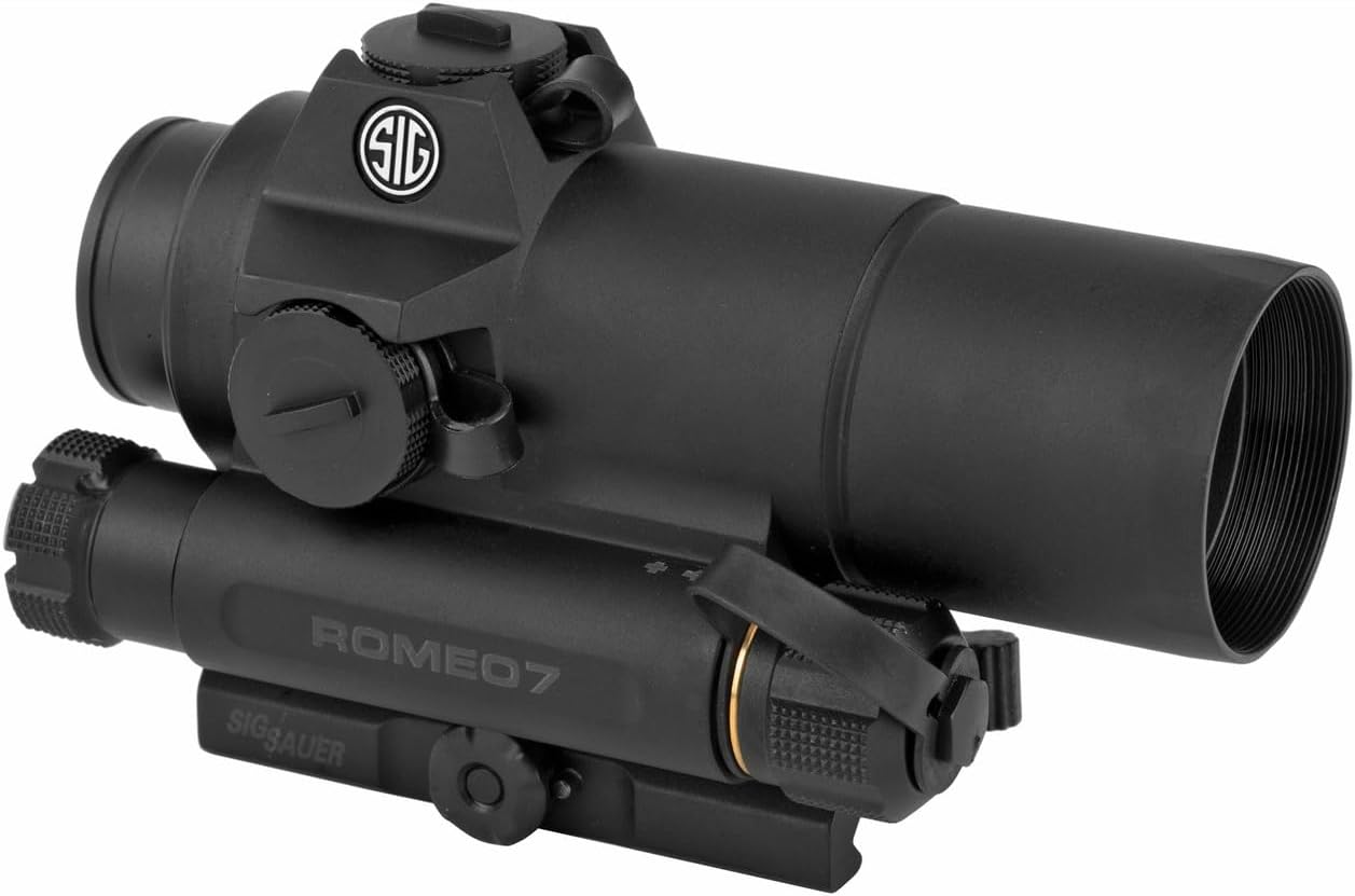Sig Sauer ROMEO7 1x30mm Durable Aluminum Waterproof Fogproof Closed Full Size 2 MOA Red Dot Sight