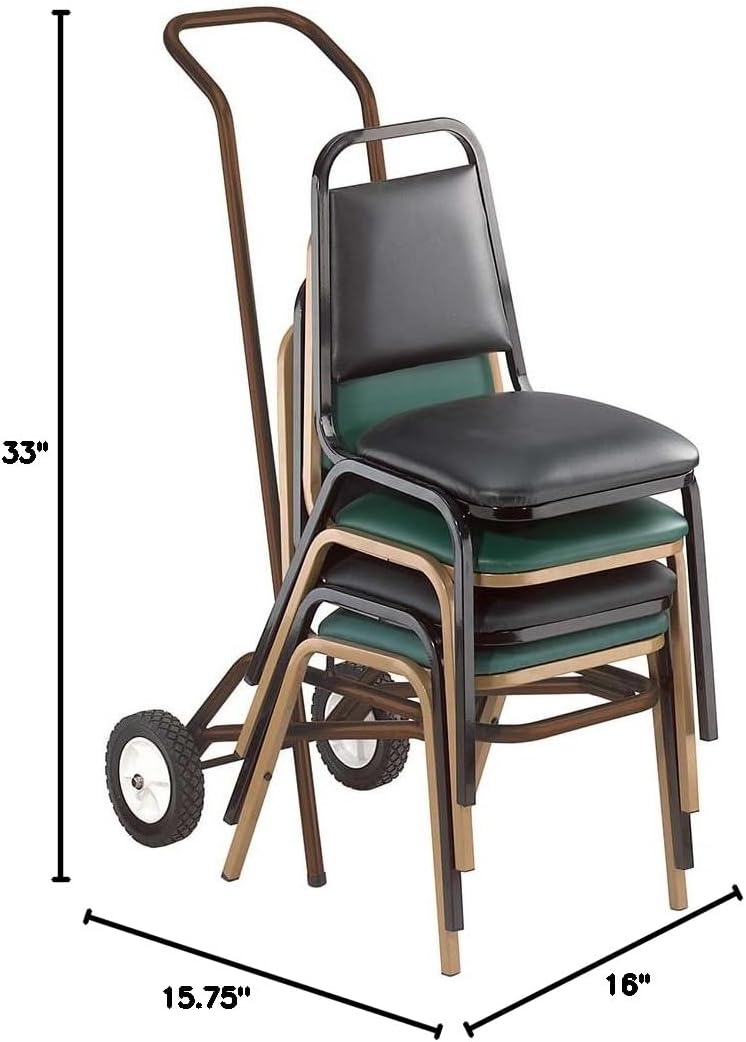 National Public Seating 9110-B 9100 Series Value Stacking Chair - Set of 4 - Black Frame/Black Vinyl