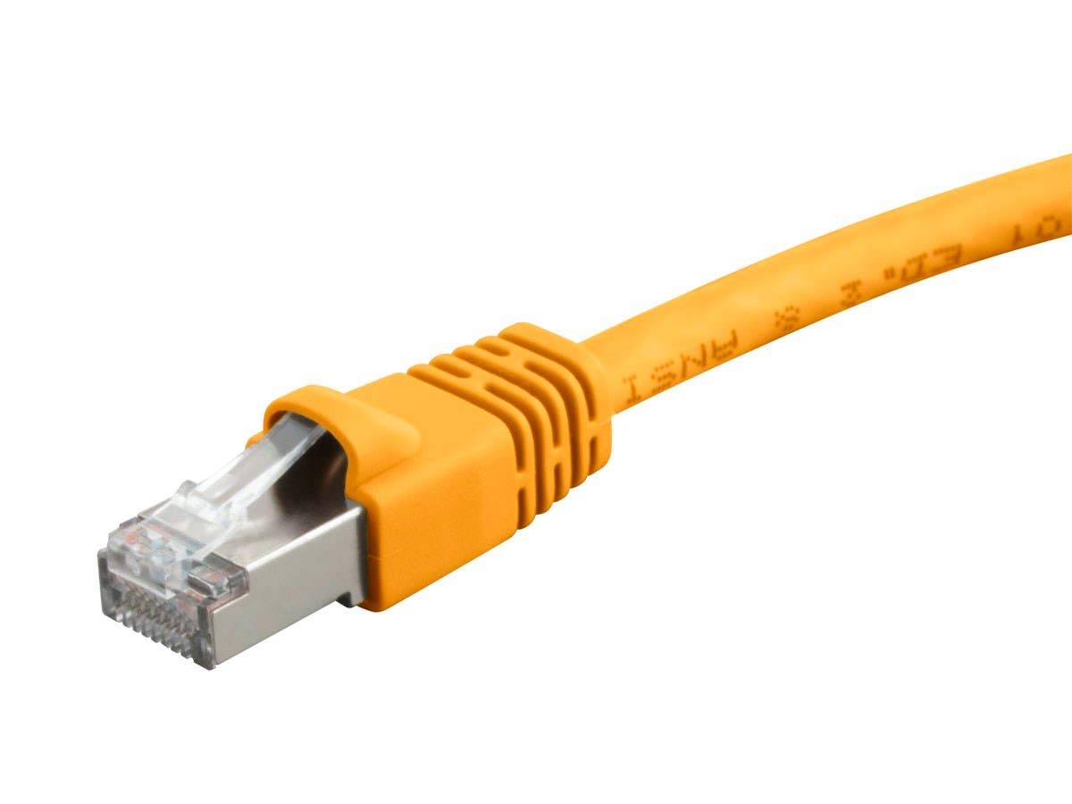Monoprice Cat6A Shielded (S/FTP) Ethernet Patch Cable - 26AWG Pure Bare Copper Snagless RJ45 Fullboot