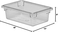 Cambro Camwear Food Box, Clear Polycarbonate