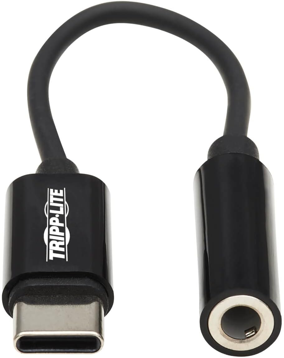 TRIPP LITE USB-C to 3.5 mm Headphone Jack Adapter - Hi-Res Audio