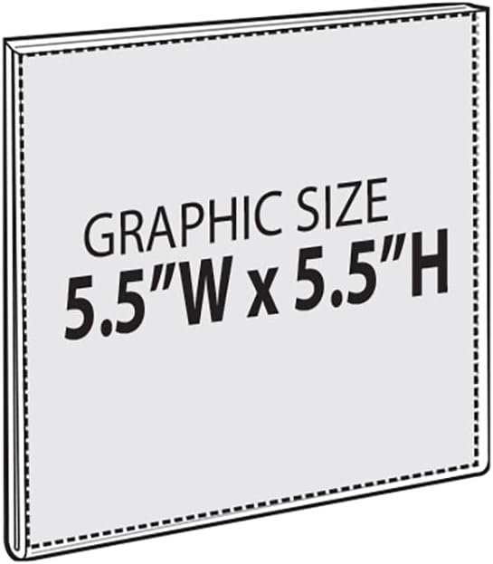 AZAR DISPLAYS Clear Acrylic Self Adhesive Wall Sign Holder Frames - Pack of 10