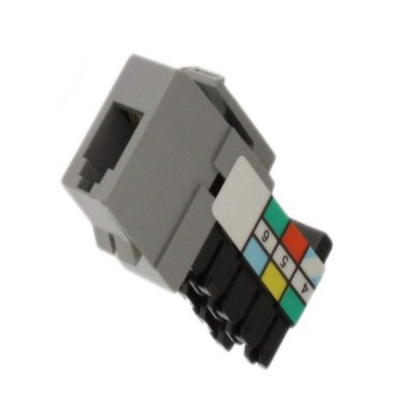 Leviton Voice Grade QuickPort Connector, 41106-RG6, Grey