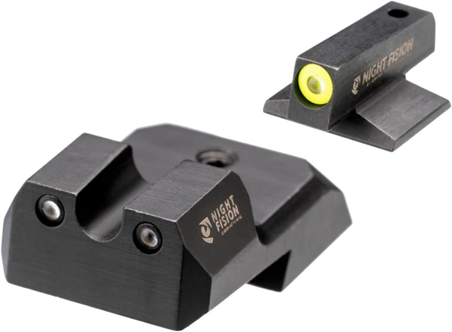 NIGHT FISION Standard Height Perfect Dot Tritium Night Sight Set for 1911