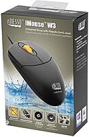 Adesso iMouse W3 USB Waterproof Optical Mouse With Magnetic Scroll Wheel, Black/Yellow