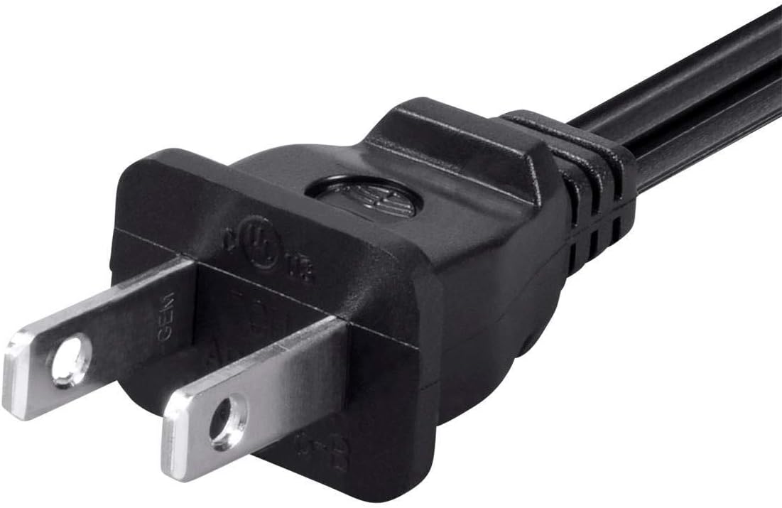 Monoprice Figure-8 (IEC C7 / IEC-320-C7) Non-Polarized Power Cord 18AWG SPT-2 Black