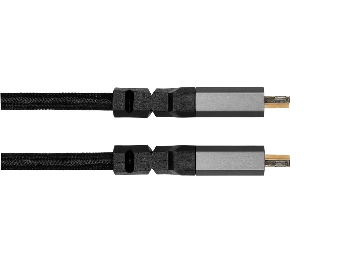 Monoprice 8K Certified Ultra High Speed HDMI Cable - Braided - HDMI 2.1, 8K@60Hz, 4K@120Hz, 48Gbps, HDR, VRR - 7F936F