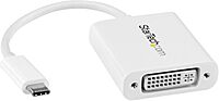 StarTech.com USB C to DVI Adapter - White - 1920x1200 - USB Type C Video Converter for Your DVI D Display/Monitor/Projector