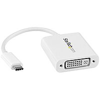 StarTech.com USB C to DVI Adapter - White - 1920x1200 - USB Type C Video Converter for Your DVI D Display/Monitor/Projector