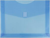 JAM PAPER Plastic Booklet Expansion Envelopes with Hook & Loop Closure - Letter