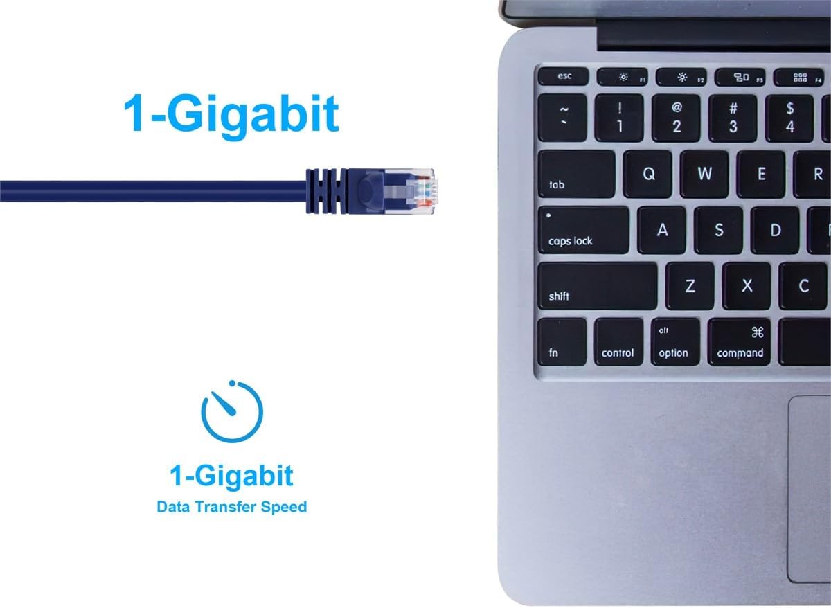 Monoprice Cat6 24AWG UTP Ethernet Patch Cable - Snagless RJ45, 550MHz, Pure Bare Copper