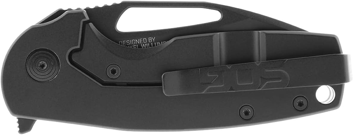 SOG Stout FLK Everyday Carry Compact Camping Folding Knife | G10 & Steel Handle | CRYO D2 Steel Blade | Quick Opening
