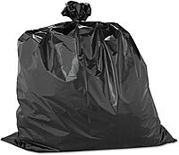 Warp Brothers HB3360 Heavyweight Contractor Bags, 33 x 40, 33gal, 2.50mil, Black, 60/Box
