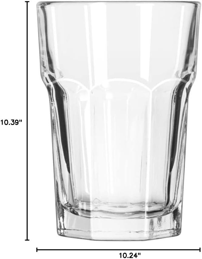 Libbey Glassware 15238 Gibraltar Beverage Glass, Duratuff, 12 oz. (Pack of 36)