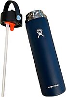 HYDRO FLASK Wide Mouth Flex Straw Cap Bottle - Insulated Stainless Steel