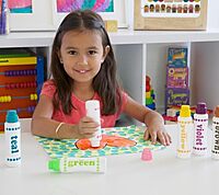 Fruit Scented Washable Dot Markers for Kids and Toddlers Educational Set of 6 Pack by Do A Dot Art, The Original Dot Marker, Made in the USA