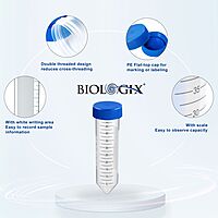 50ml Centrifuge Tube, Flat-top Cap, PP Tube, Sterile, DNase & RNase free, Conical Bottom, Rack Pack