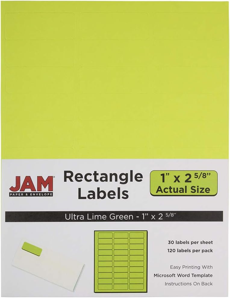 JAM PAPER Mailing Address Labels - Self-Adhesive Rectangular