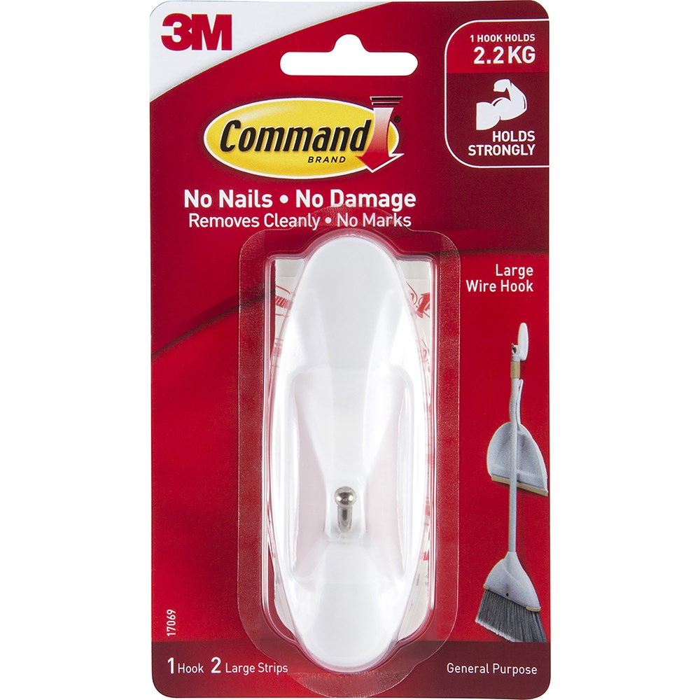 Command Designer Hooks 17069 Large Wire Hook White