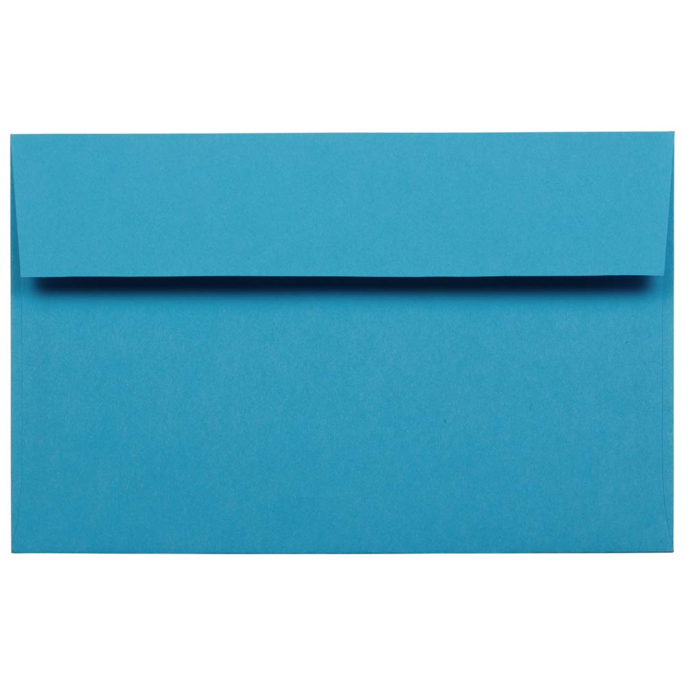 JAM Paper Blue Booklet Invitation Envelopes, Recycled, Gummed Seal