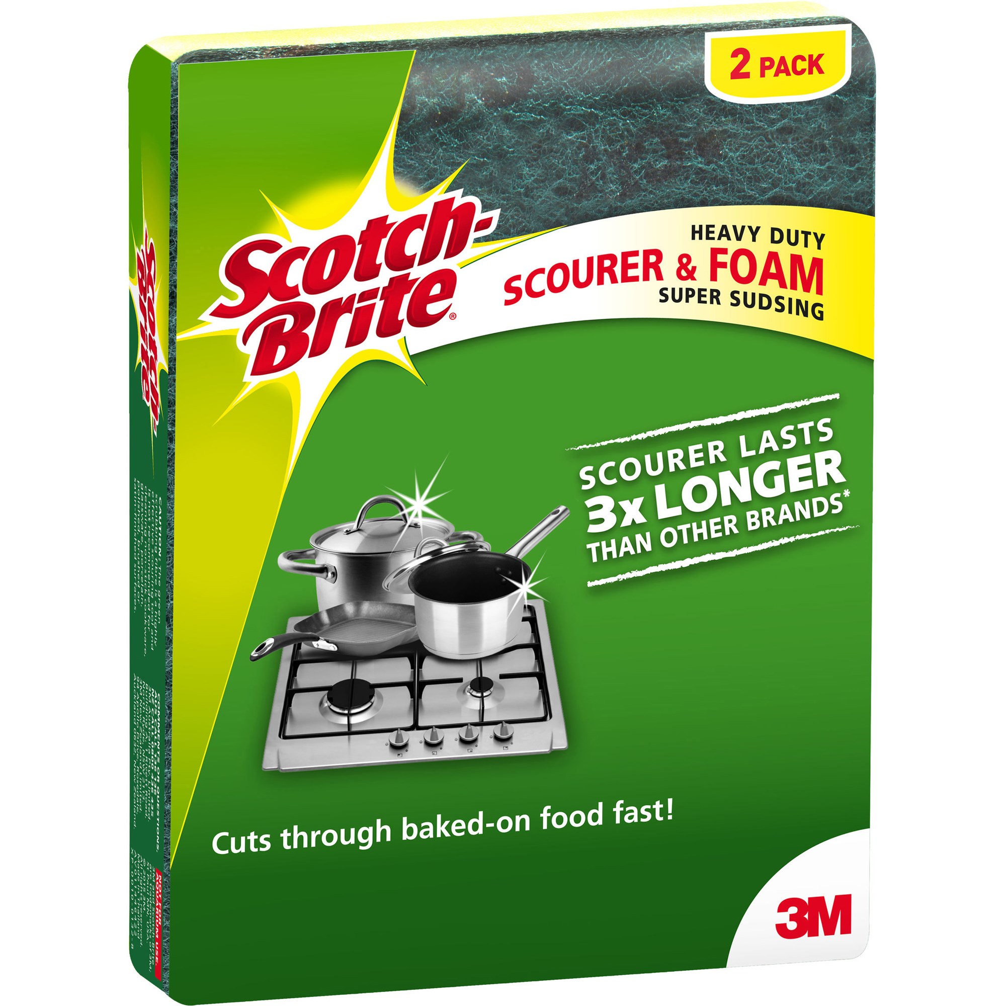 Scotch-Brite Heavy Duty Scourer & Foam Scrub Pack  Of 2