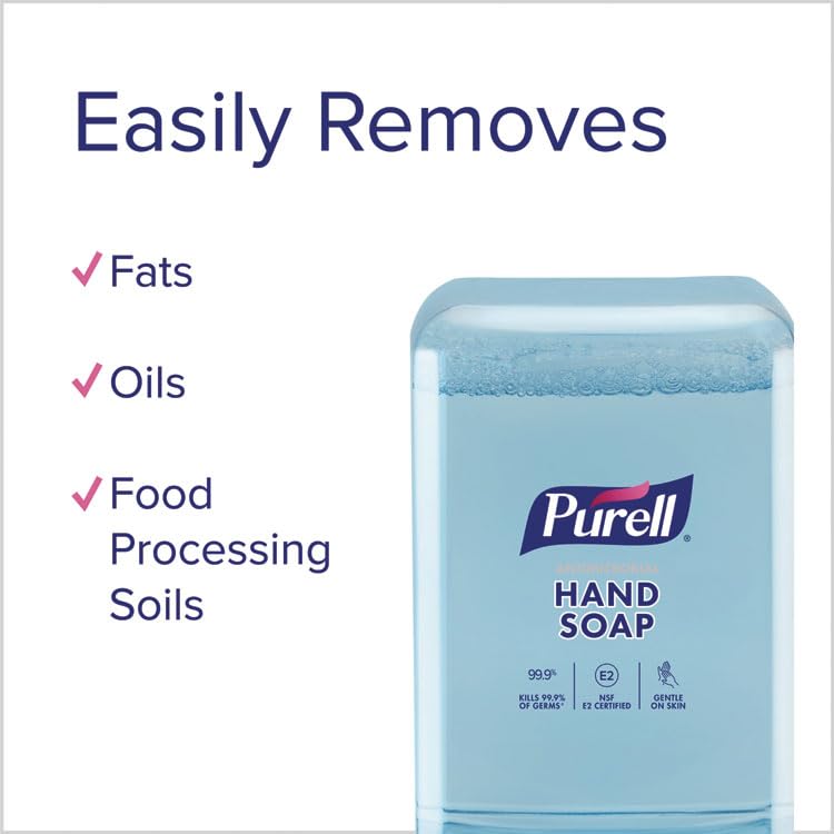PURELL Antimicrobial Foaming Hand Soap Refill, For ES10 Dispensers, Fragrance-Free, 1,200 mL, 2/Carton