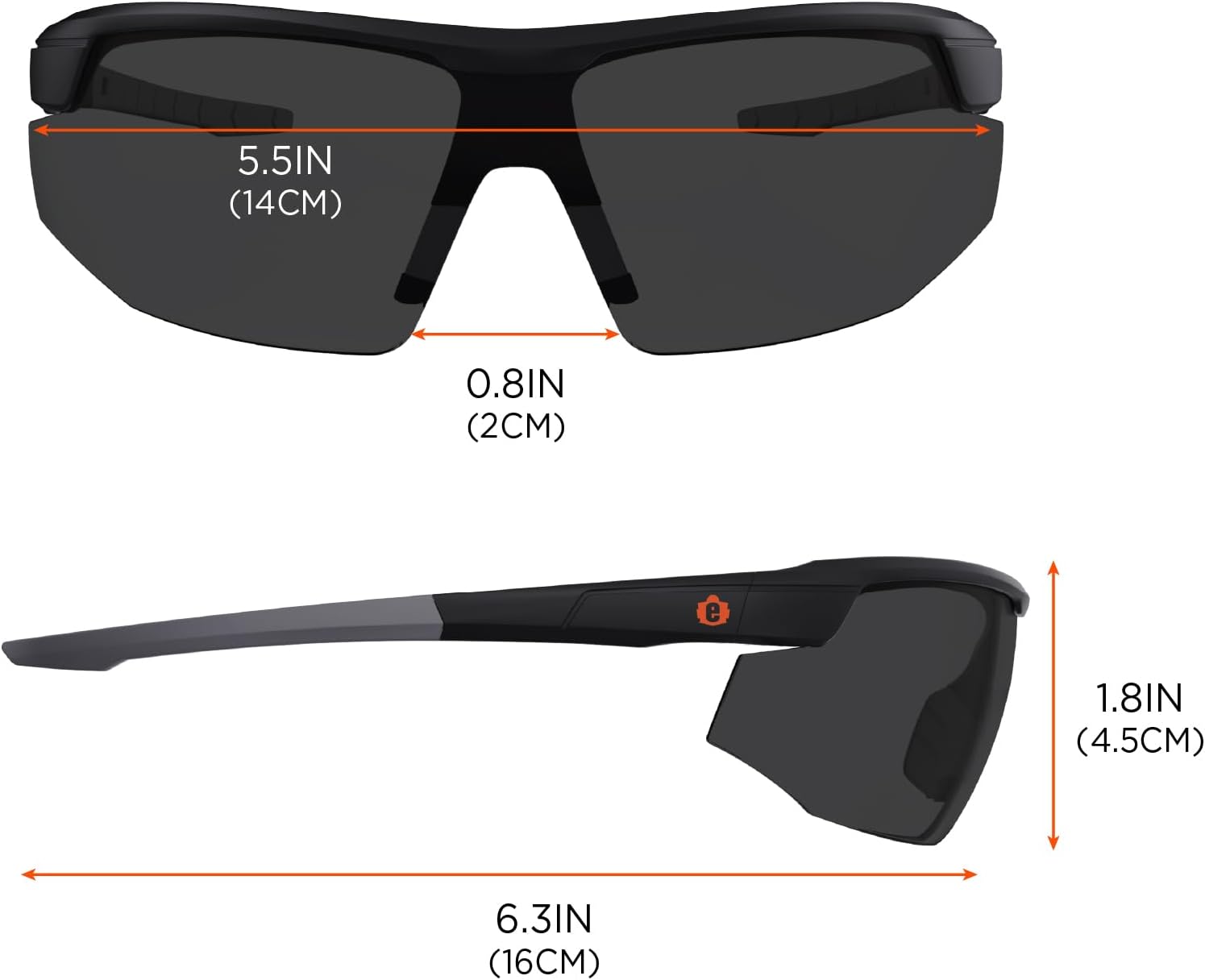 Ergodyne Skullerz SKOLL Anti-Fog Safety Glasses, Matte Black Frame