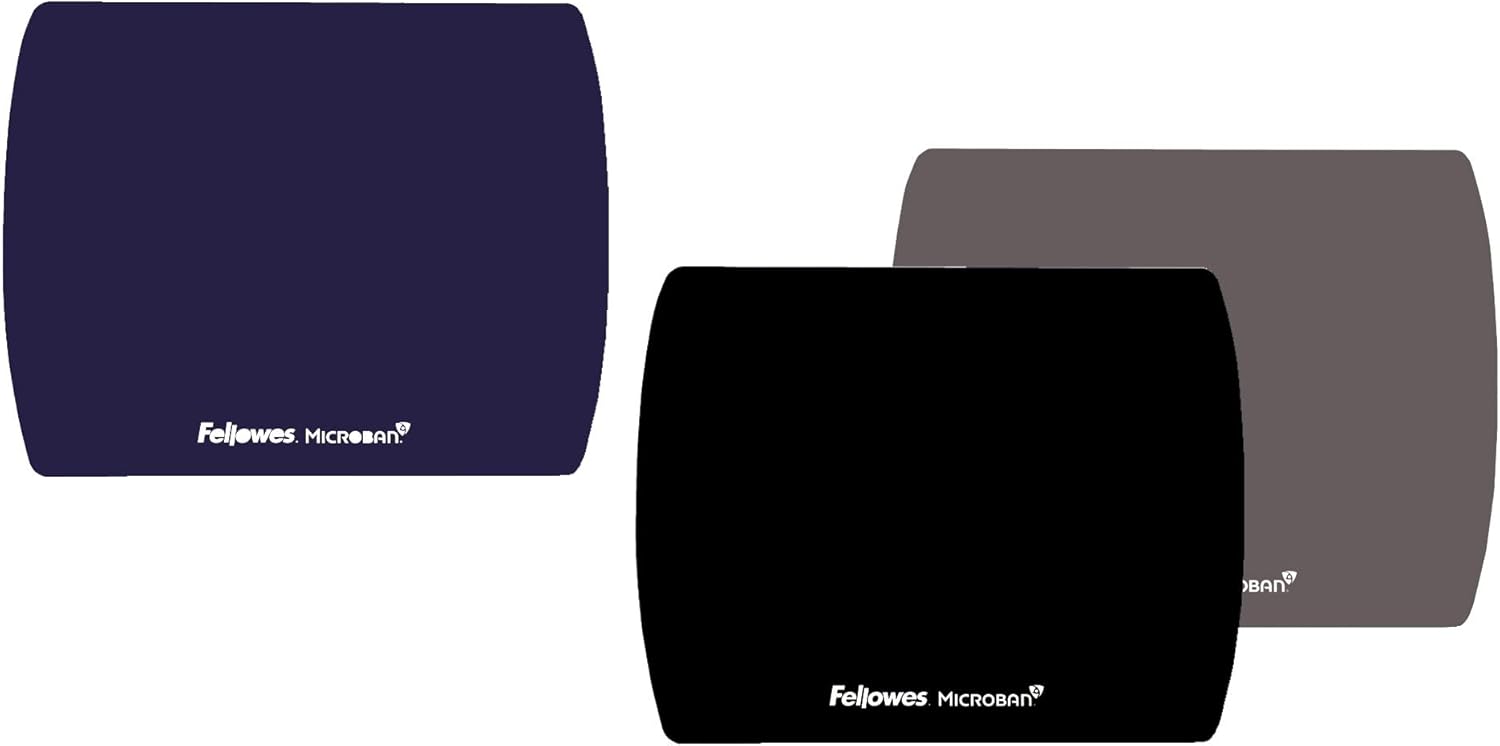 Fellowes Microban Black Ultra Thin Mouse Pad (5908101) 7 x 9 inches