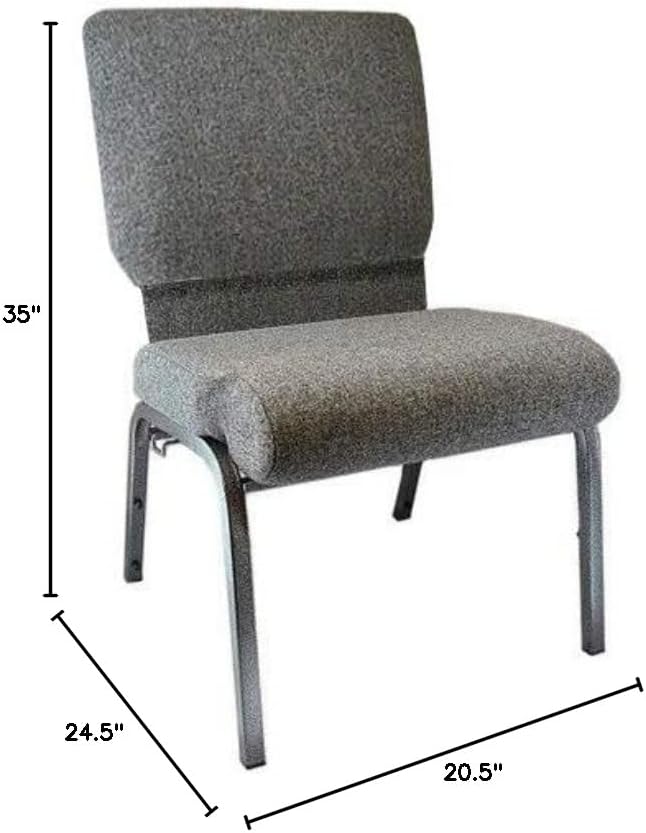 Flash Furniture Advantage Padded Church Chair with Card Pocket, Commercial Upholstered Banquet Chair with Ganging Devices