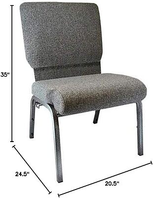 Flash Furniture Advantage Padded Church Chair with Card Pocket, Commercial Upholstered Banquet Chair with Ganging Devices