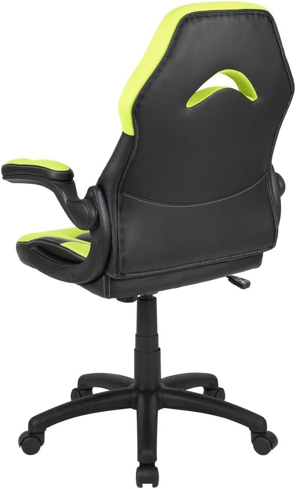 Flash Furniture X10 High-Back LeatherSoft Racing Style Gaming Chair with Flip-Up Arms