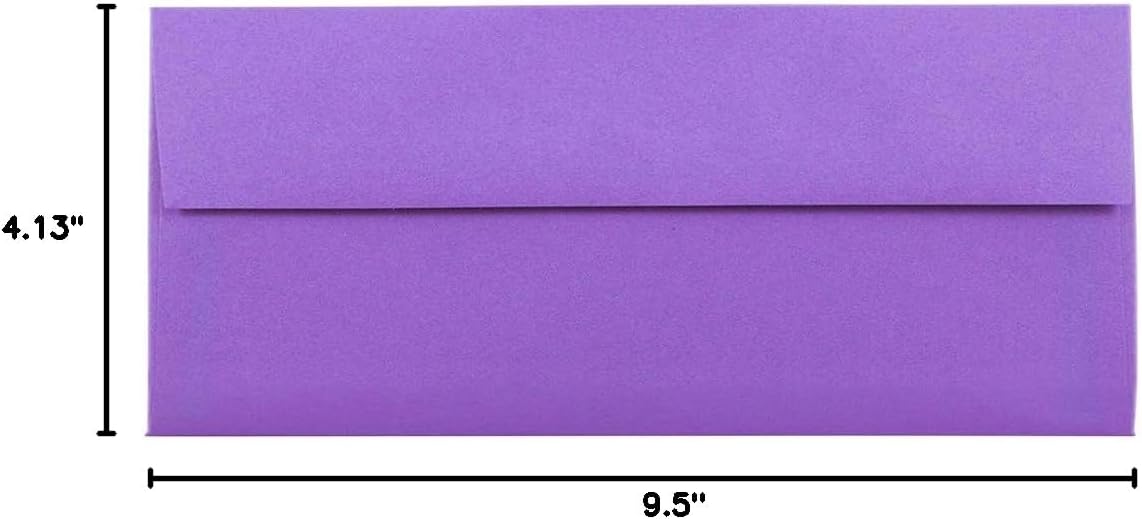JAM PAPER Colored Envelopes - Recycled 24 lb Gummed Closure