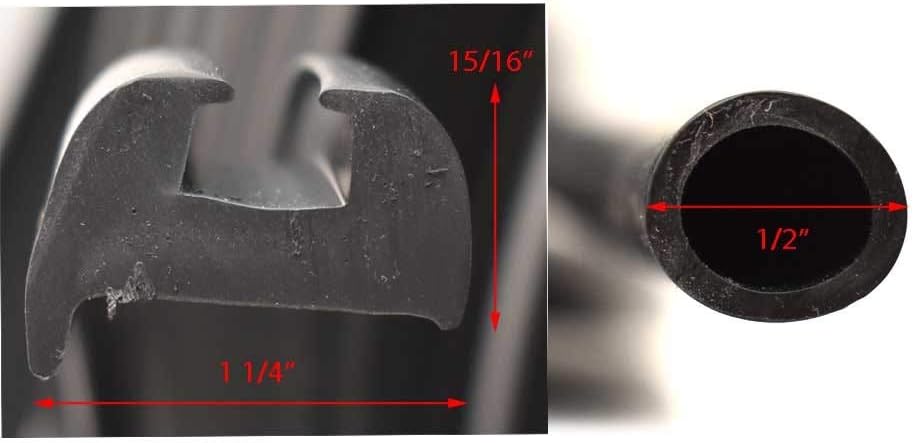 TACO Flex Vinyl Rub Rail Kit - Black w/Black Insert - 70' - 1-1/4" x 15/16"