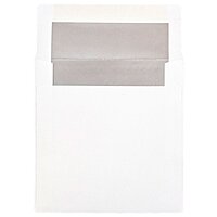 JAM PAPER Foil-Lined Invitation Envelopes - White with Foil Lining - 25/Pack