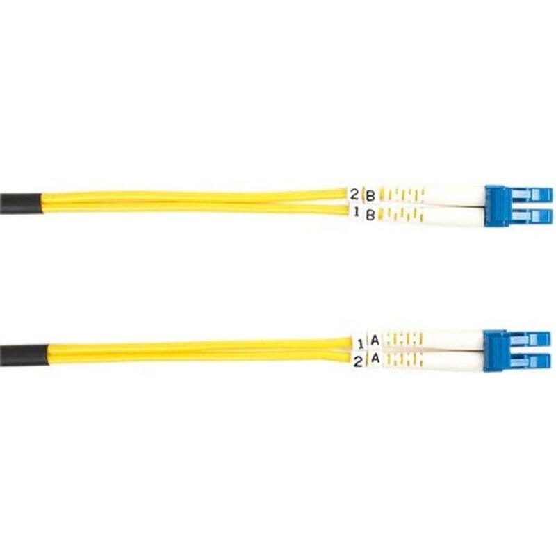 Black Box 1M OS2 Single-Mode LC-to-LC Fiber Optic Patch Cable - OFNR, Yellow