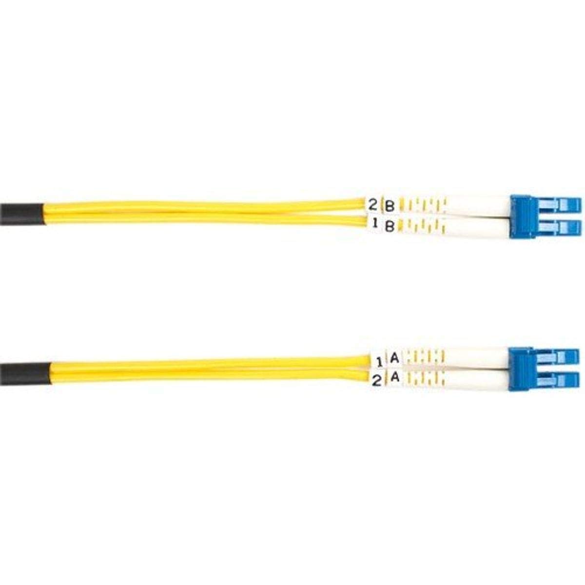 Black Box 1M OS2 Single-Mode LC-to-LC Fiber Optic Patch Cable - OFNR, Yellow