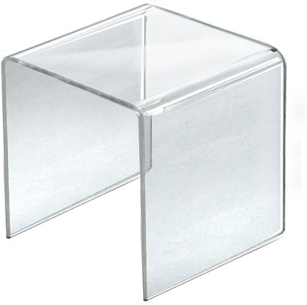 Azar Displays Clear Acrylic Riser Displays (4-Pack)