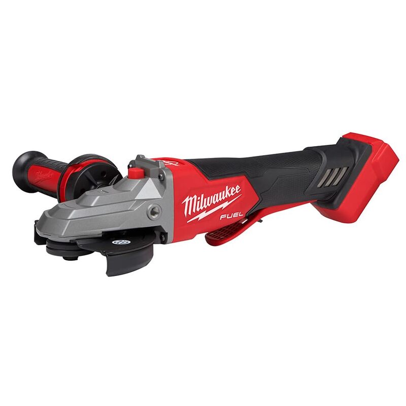 Milwaukee M18 FUEL 18-Volt Lithium-Ion Brushless Cordless 5 in. Flathead Braking Grinder with Paddle Switch No-Lock