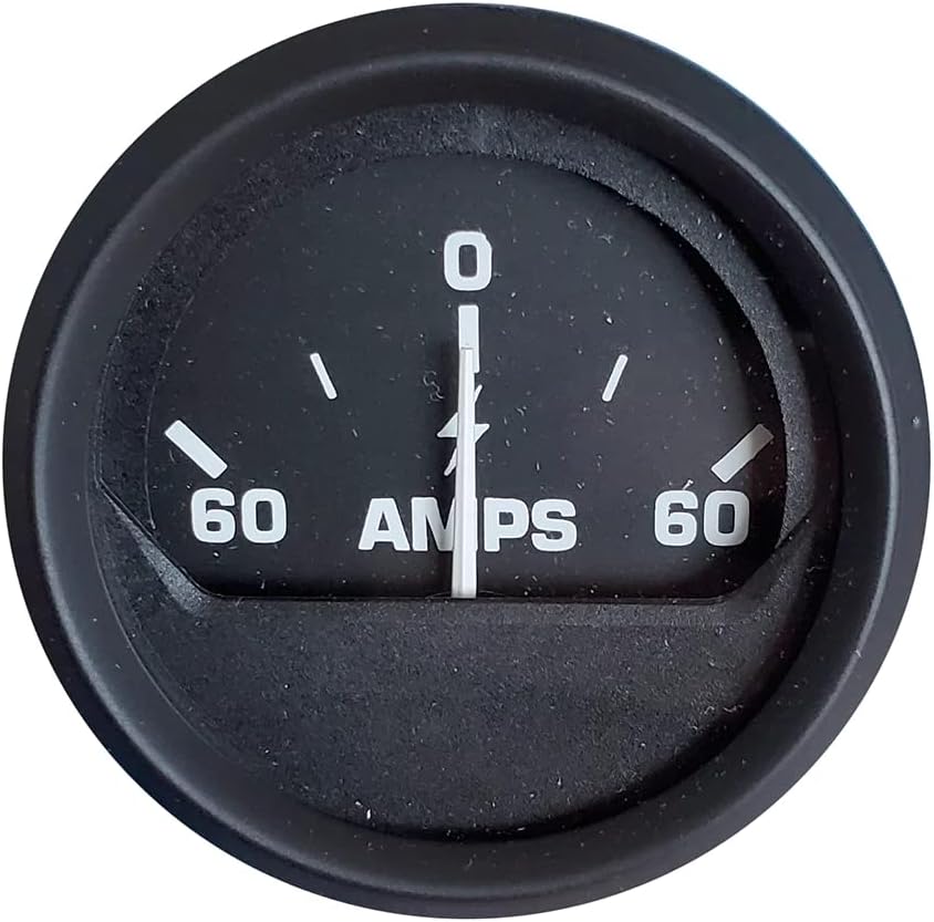 Faria Euro Black 2" Ammeter Gauge (60-0-60 AMP)