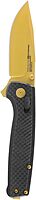 SOG Terminus XR LTE Lightweight Everyday Carry Folding Knives with Pocket Clip| Cryo CPM S35VN Steel | XR Locking Mechanism Carbon/Gold